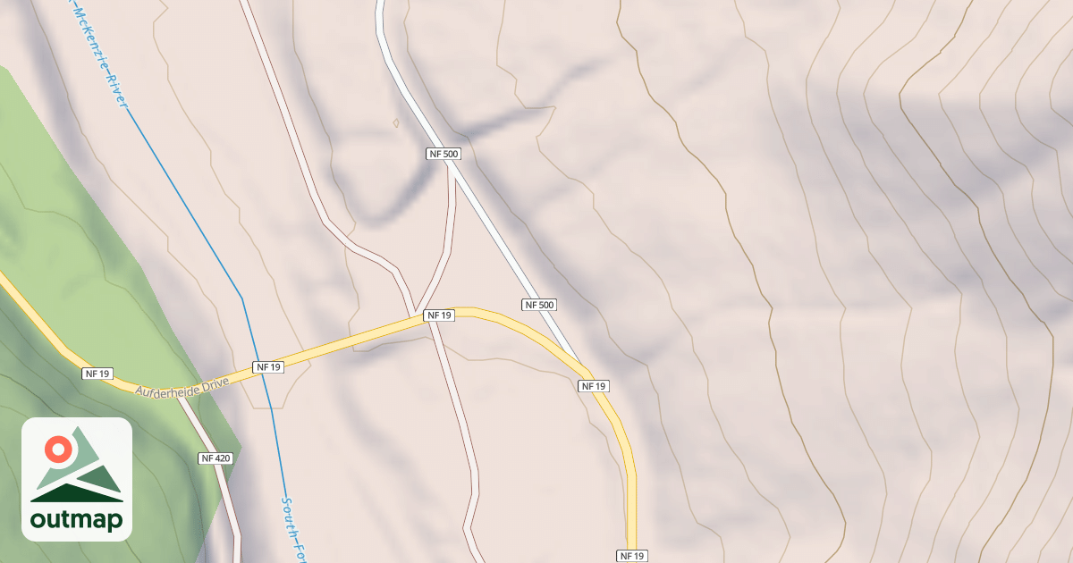 Map of EAST SIDE COUGAR RESERVOIR