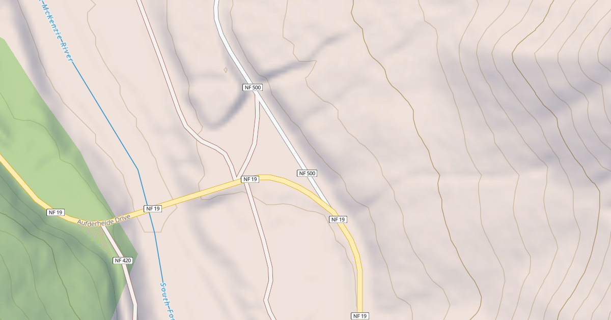 Map preview of EAST SIDE COUGAR RESERVOIR