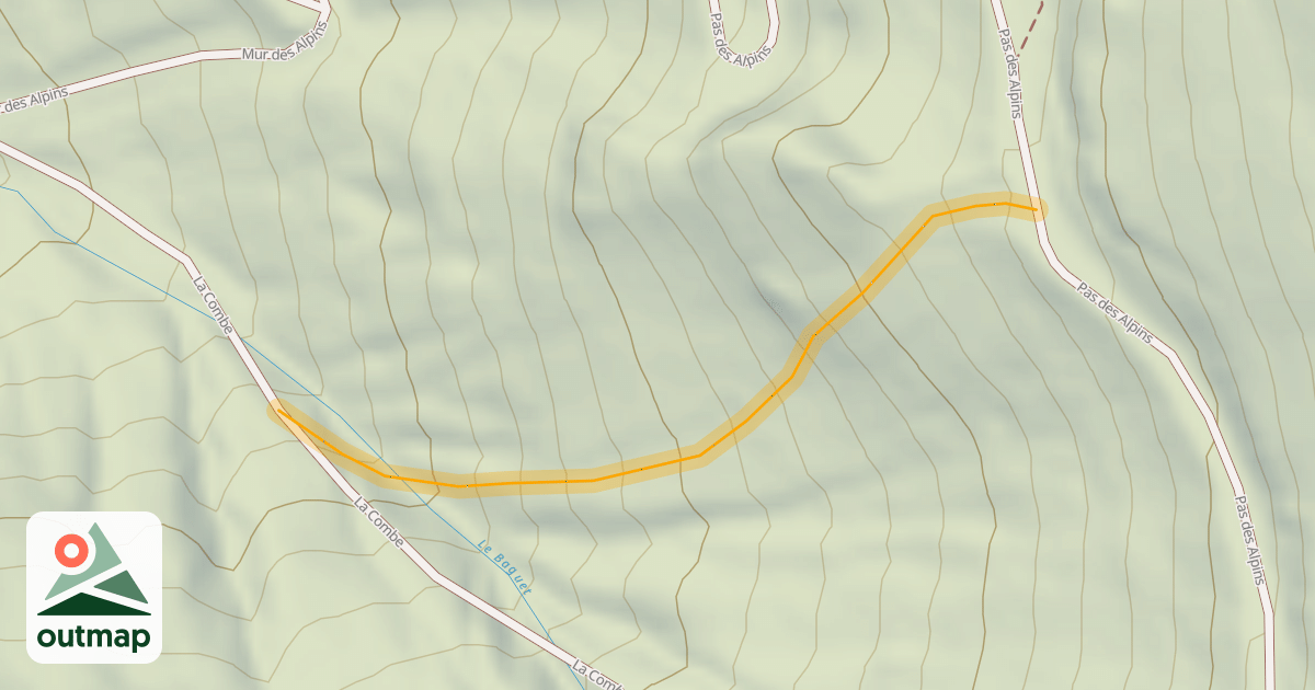 Map of Hors piste de l'ancienne piste de la Variante