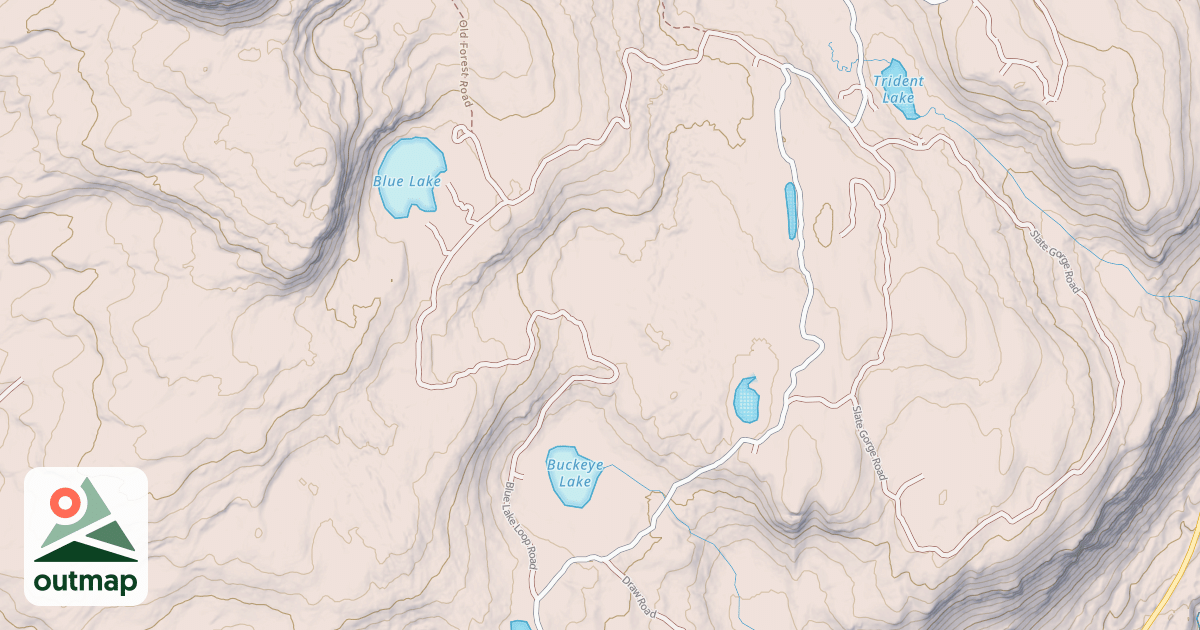 Map of BLUE LAKE LOOP