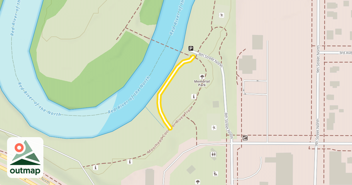 Map of Riverfront Ski Trail