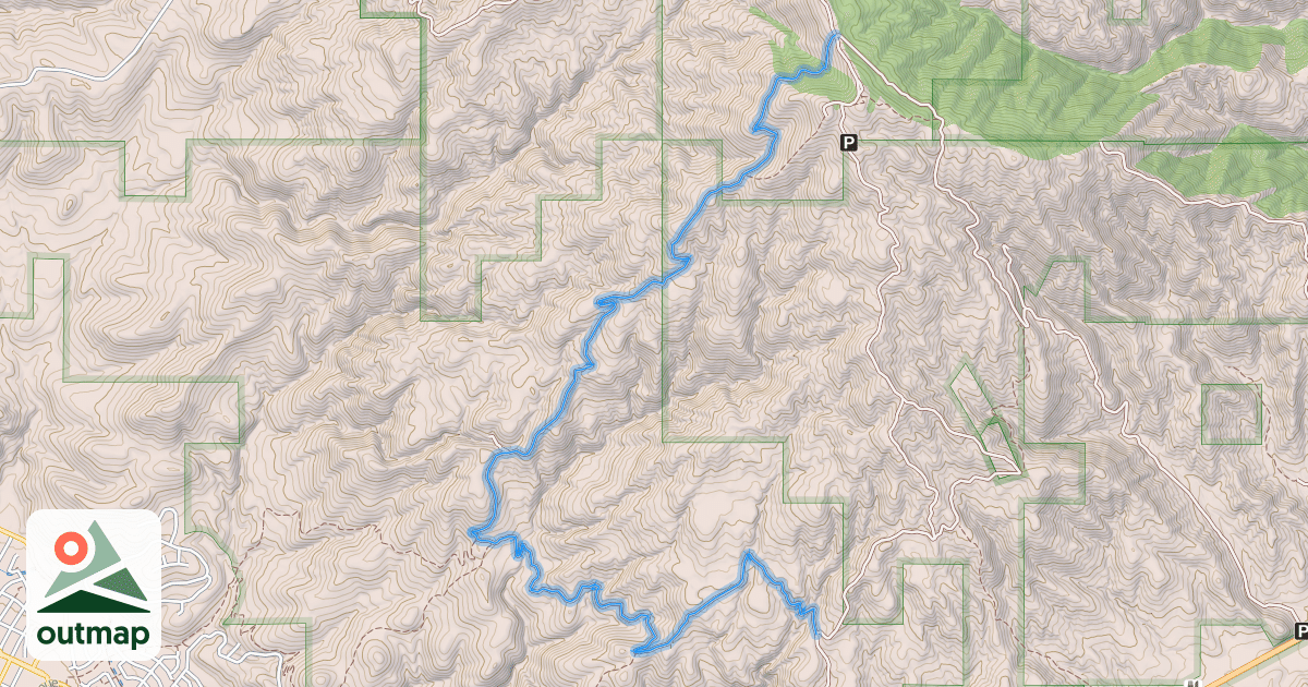 Map of Route #G Lucky Peak Road
