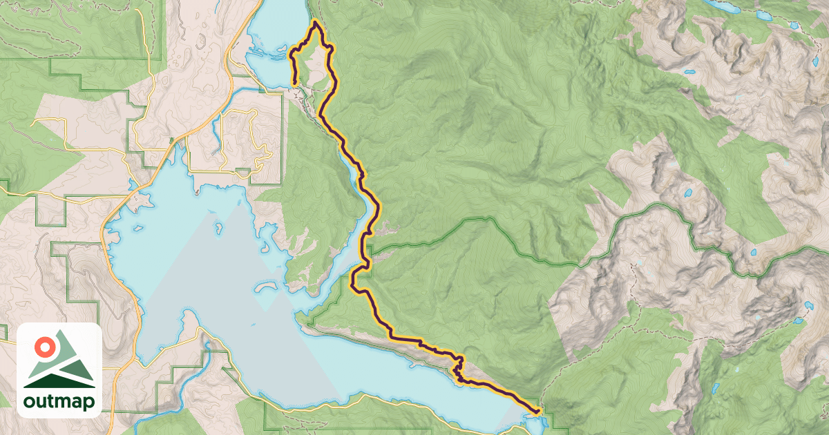 Map of East Shore Trail