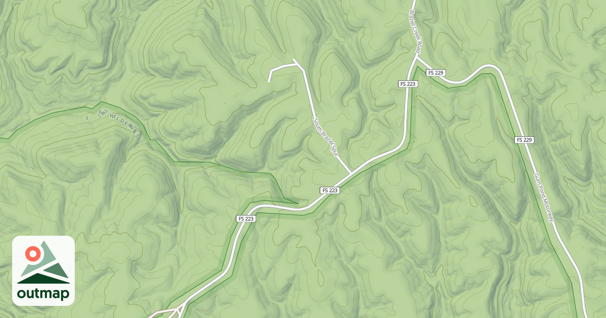 Map of BRAZIEL CREEK