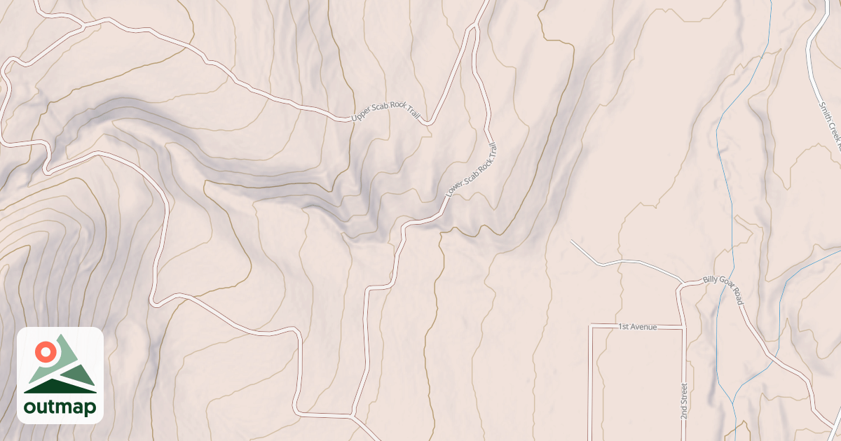 Map of Lower Scab Rock