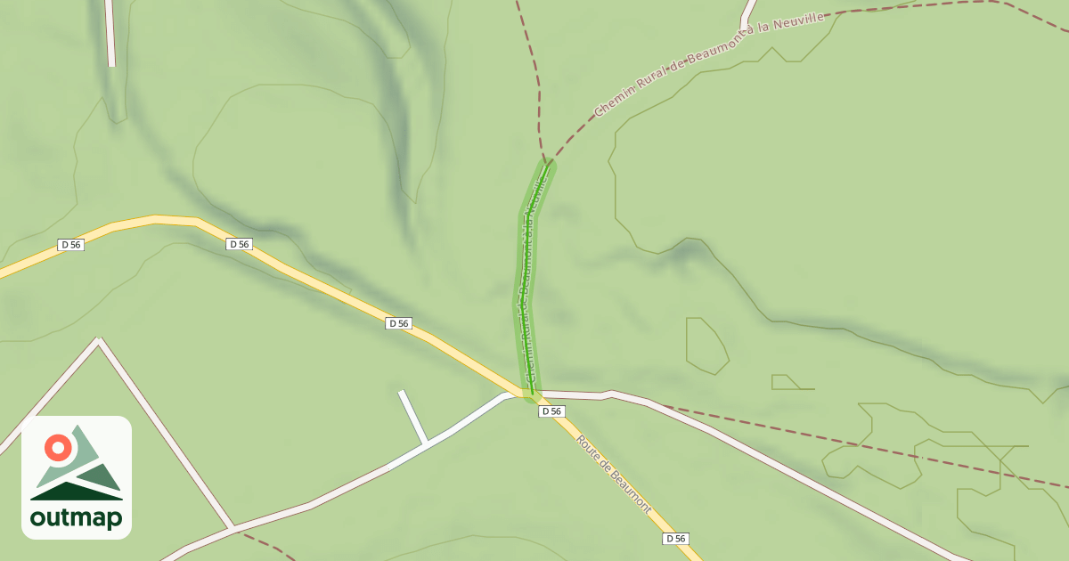 Map of Chemin Rural de Beaumont à la Neuville