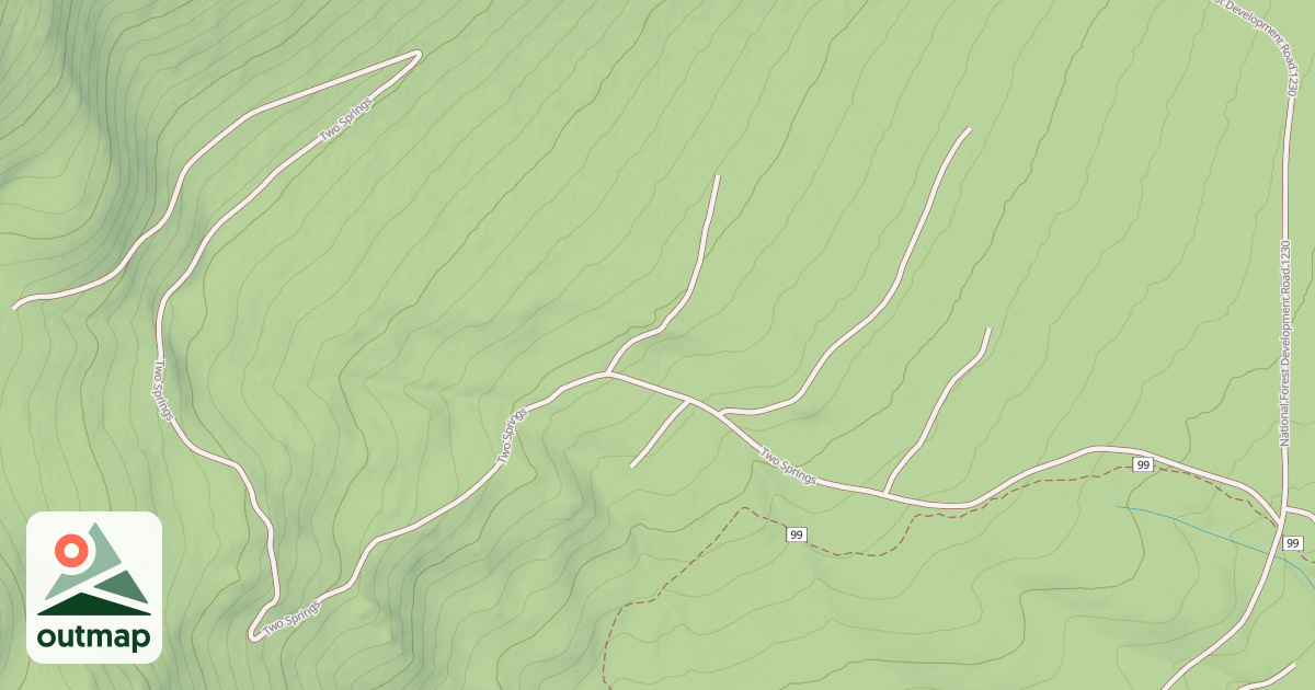 Map of TWO SPRINGS