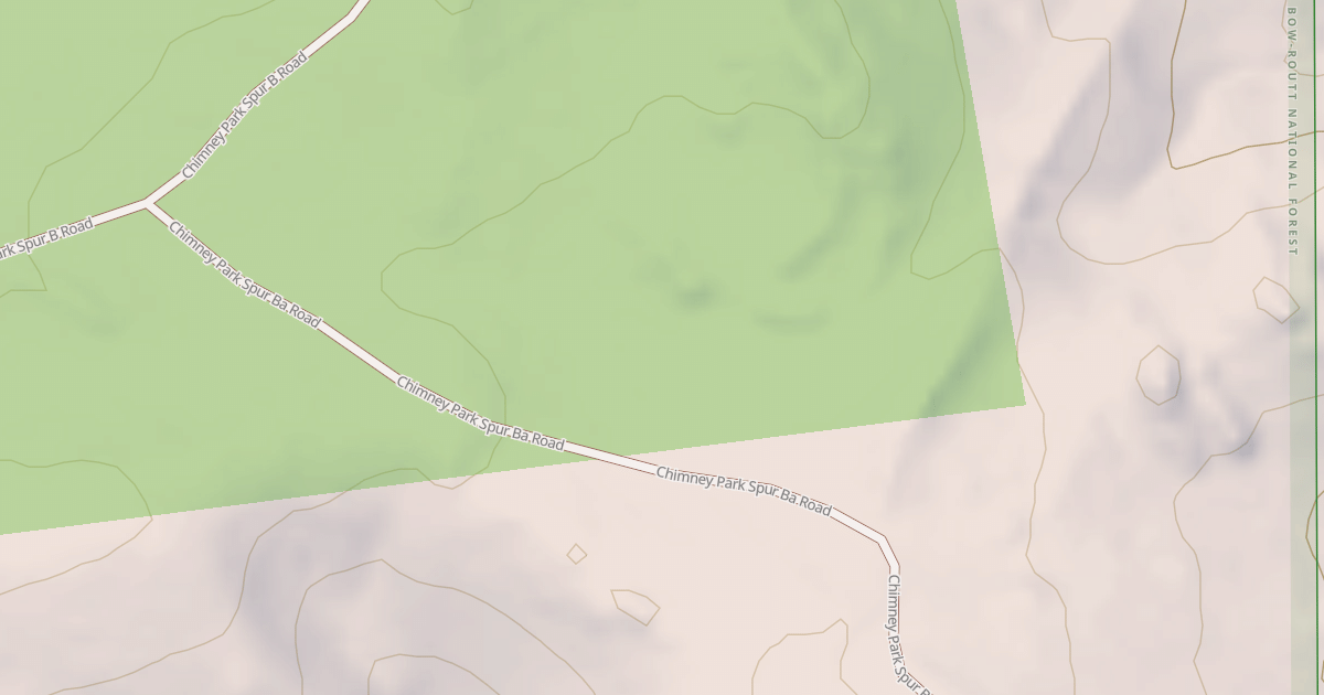 Map preview of CHIMNEY PARK SPUR BA