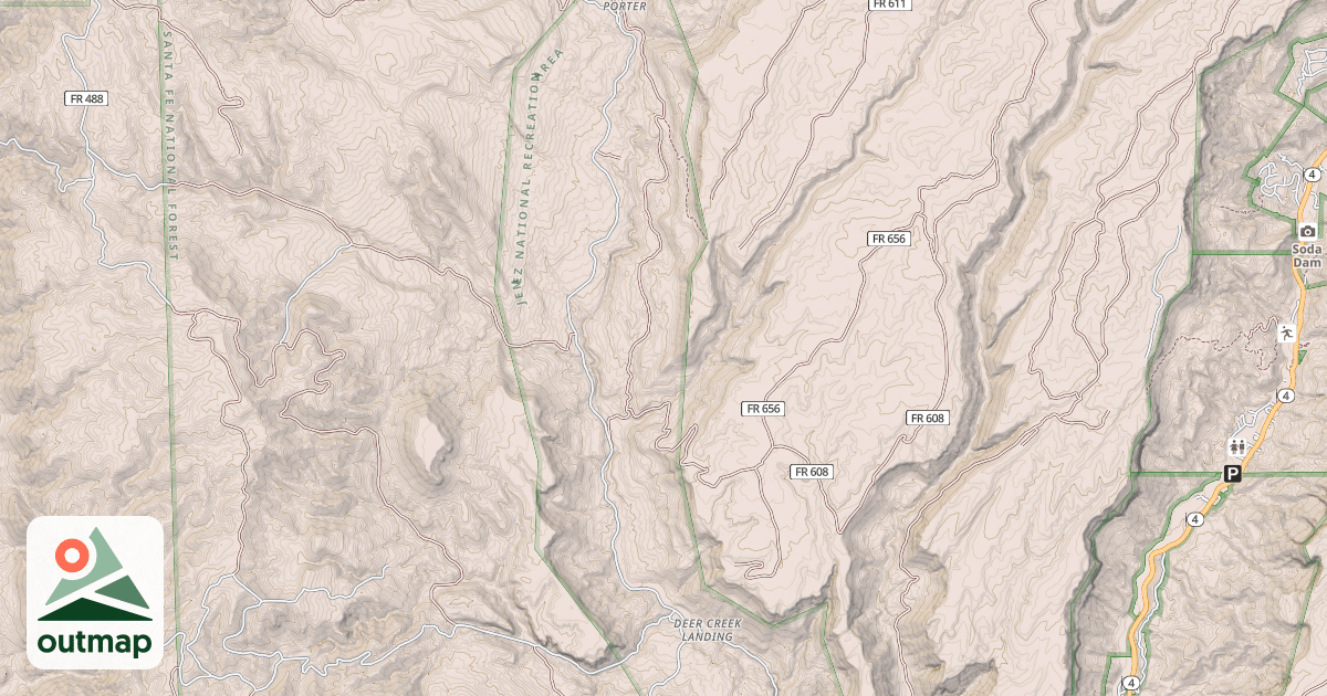Map of LAKE FORK CANYON