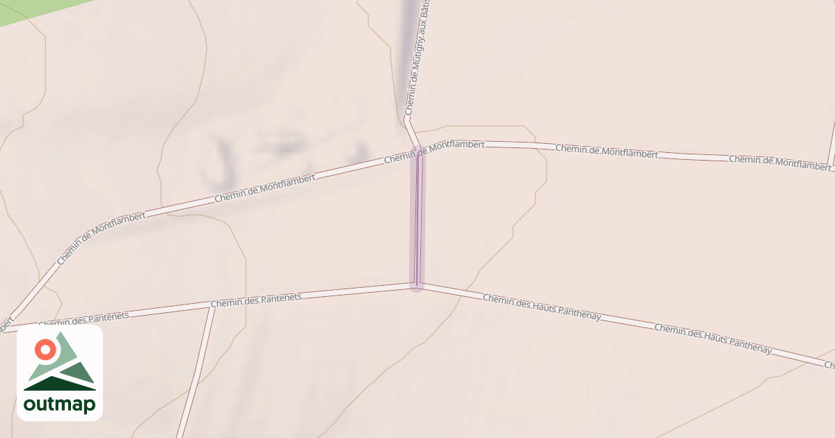 Map of Chemin des Hauts Panthenay Nord