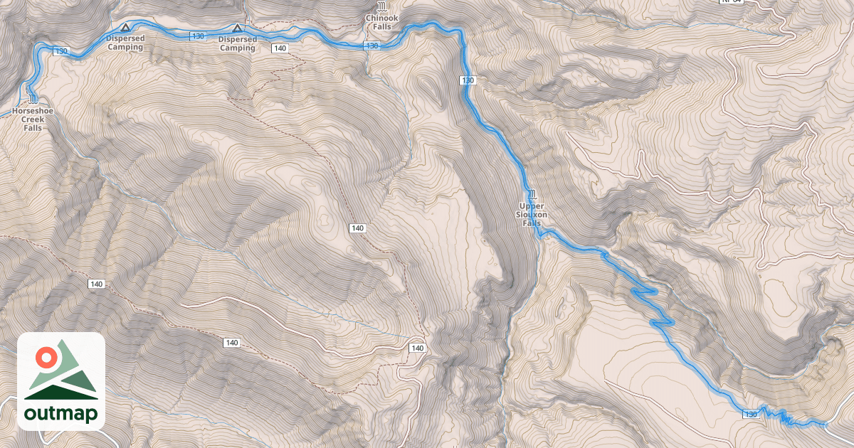 Map of Siouxon Trail #130