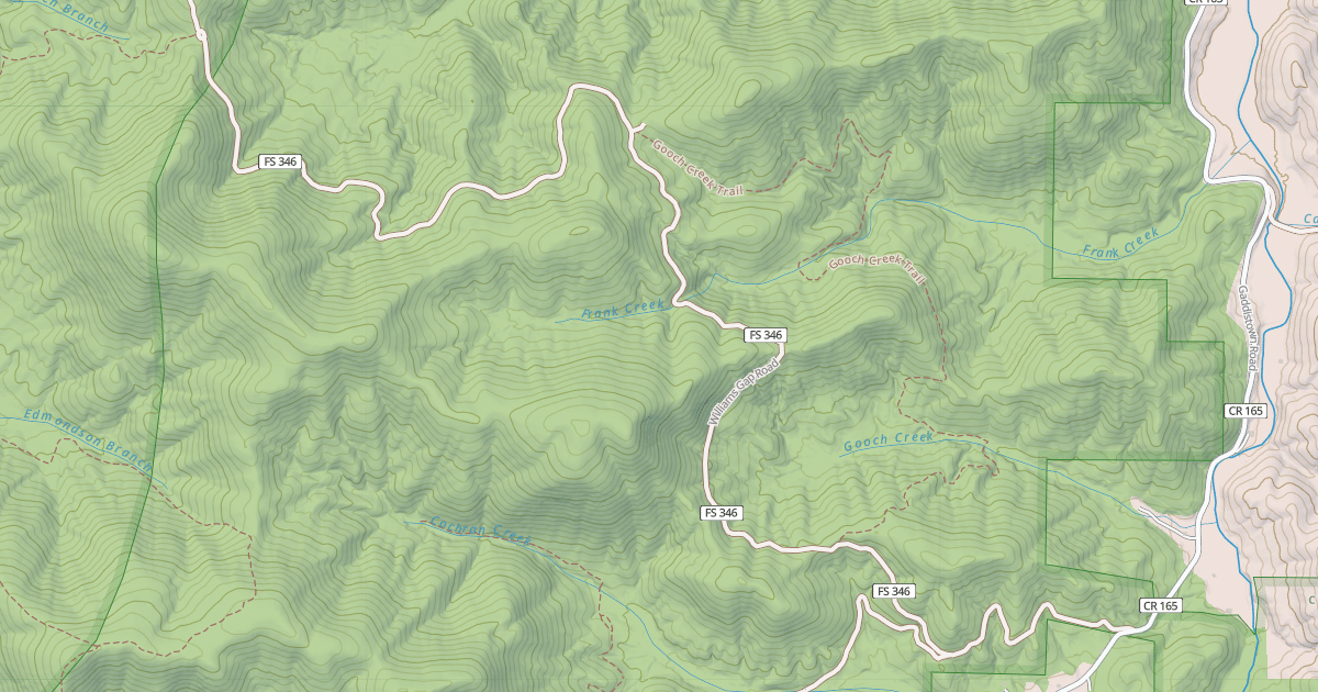 Map preview of WILLIAMS GAP