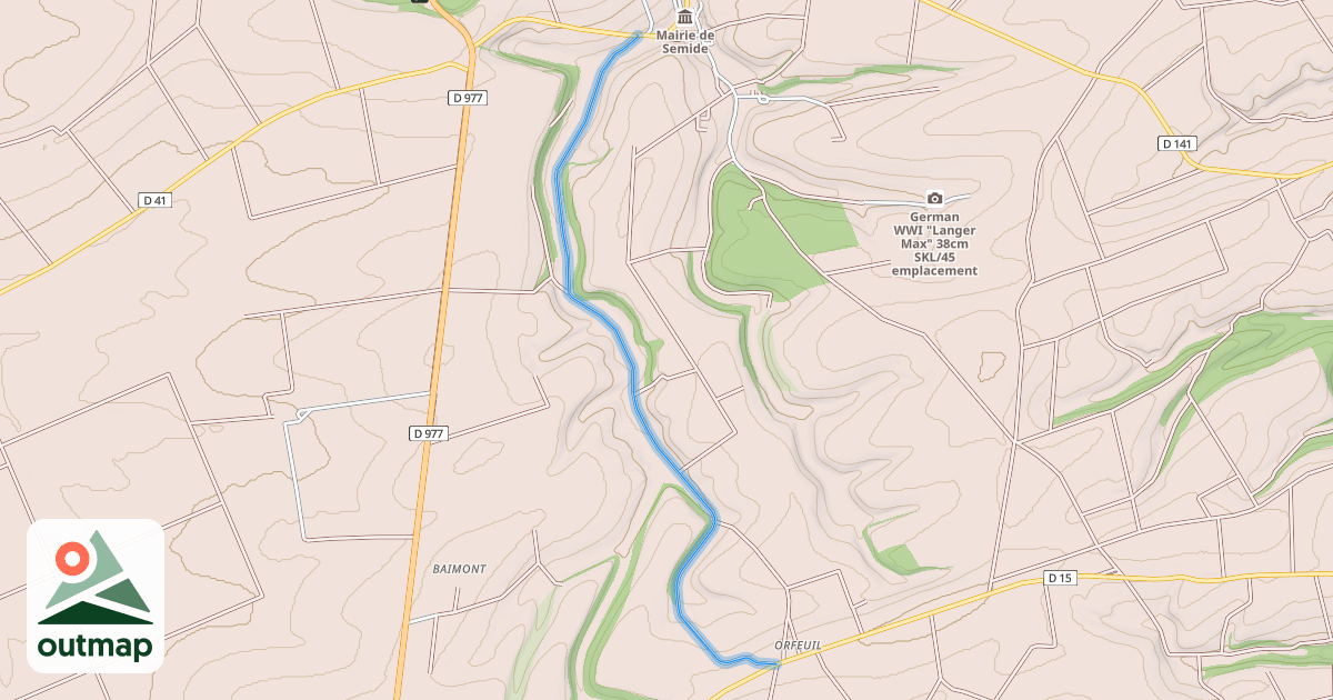 Map of Voie Communale de Semide à Orfeuil