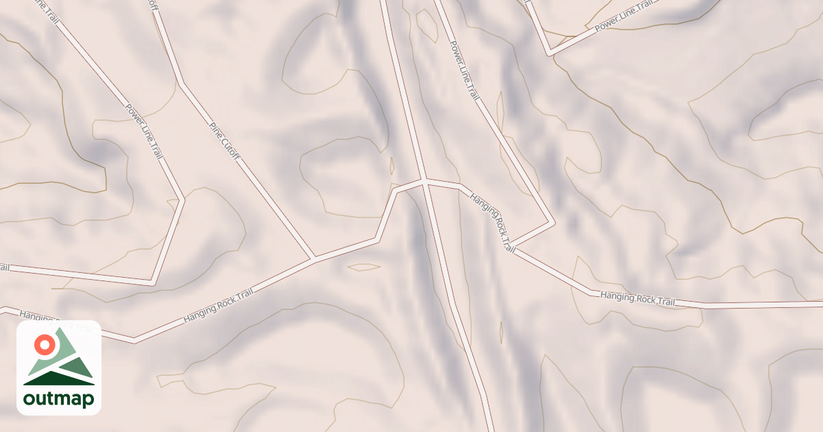 Map of Hanging Rock Loop
