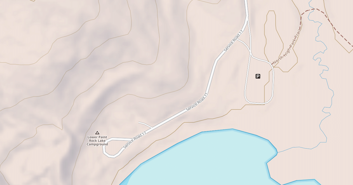 Map preview of LOWER PAINTROCK LAKE C.G.
