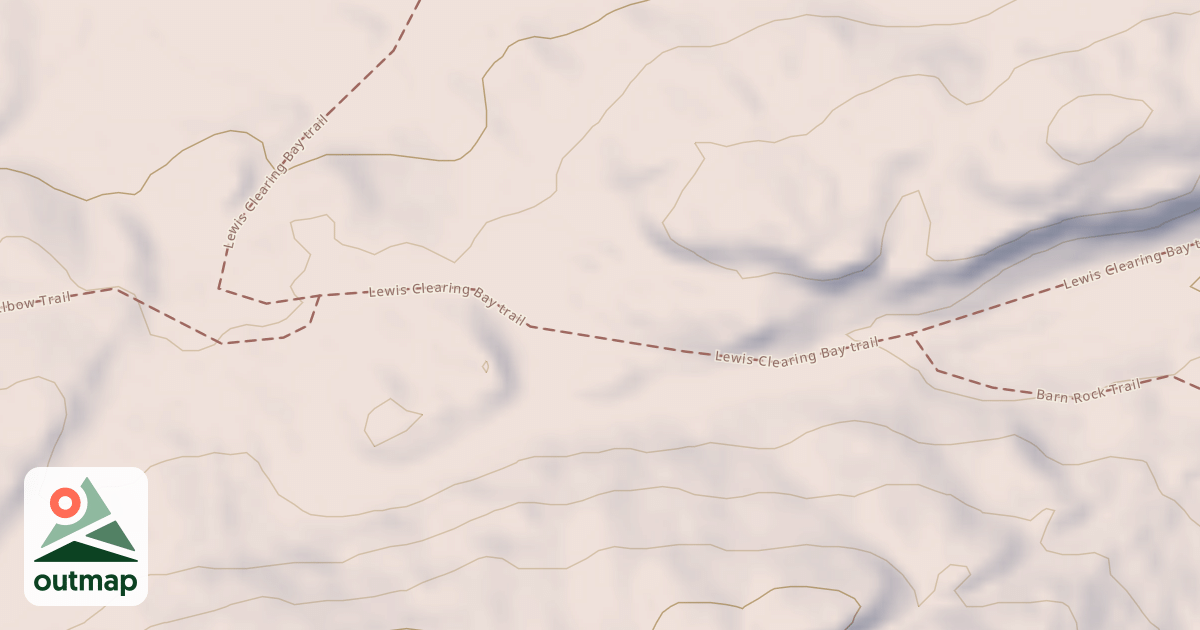 Map of Lewis Clearing Bay Trail