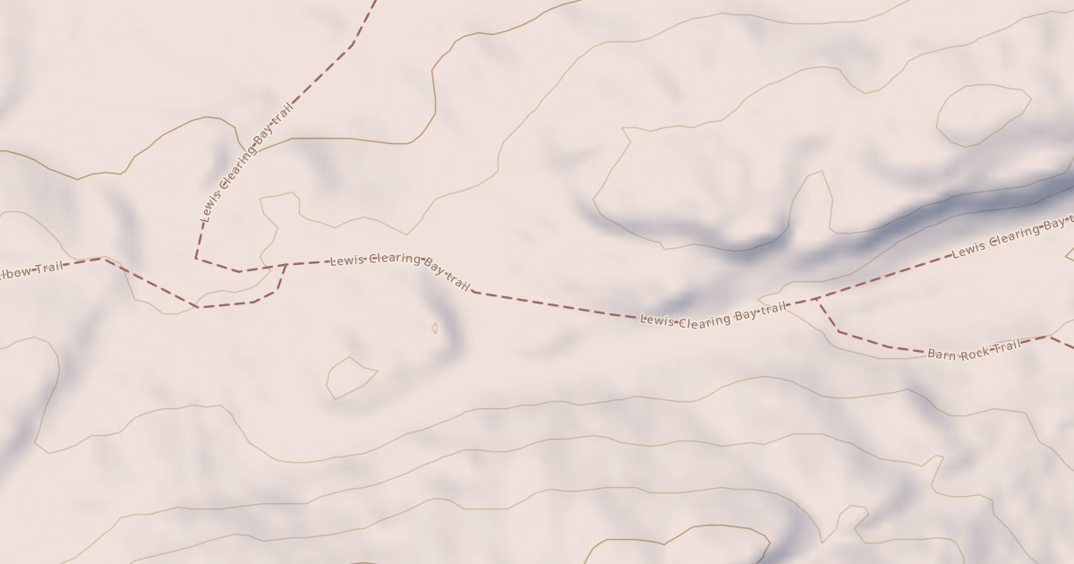 Map preview of Lewis Clearing Bay Trail