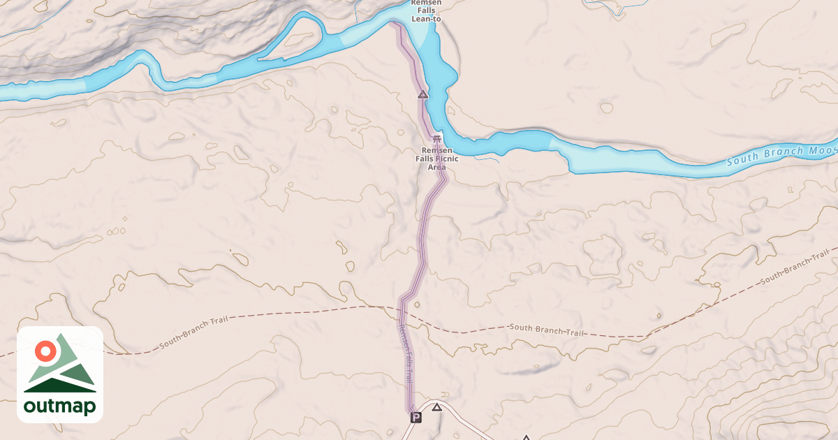 Map of Remsen Falls Trail