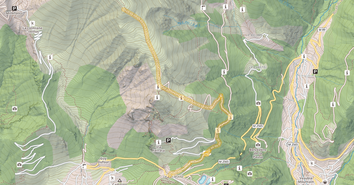 Map preview of Tête du Brec — Col Saint-Martin