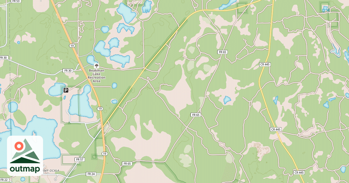 Map of USFS Motor Vehicle Use Map Roads {BAE1481A-AF3D-4710-B48E-BB3157A16CBE}