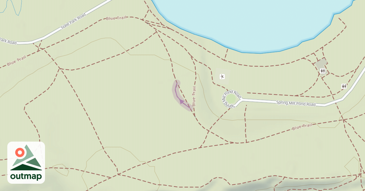 Map of Blue Trail