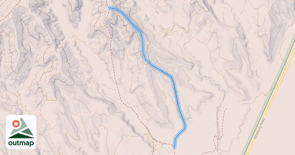 Map of Beech Valey Trail East Loop