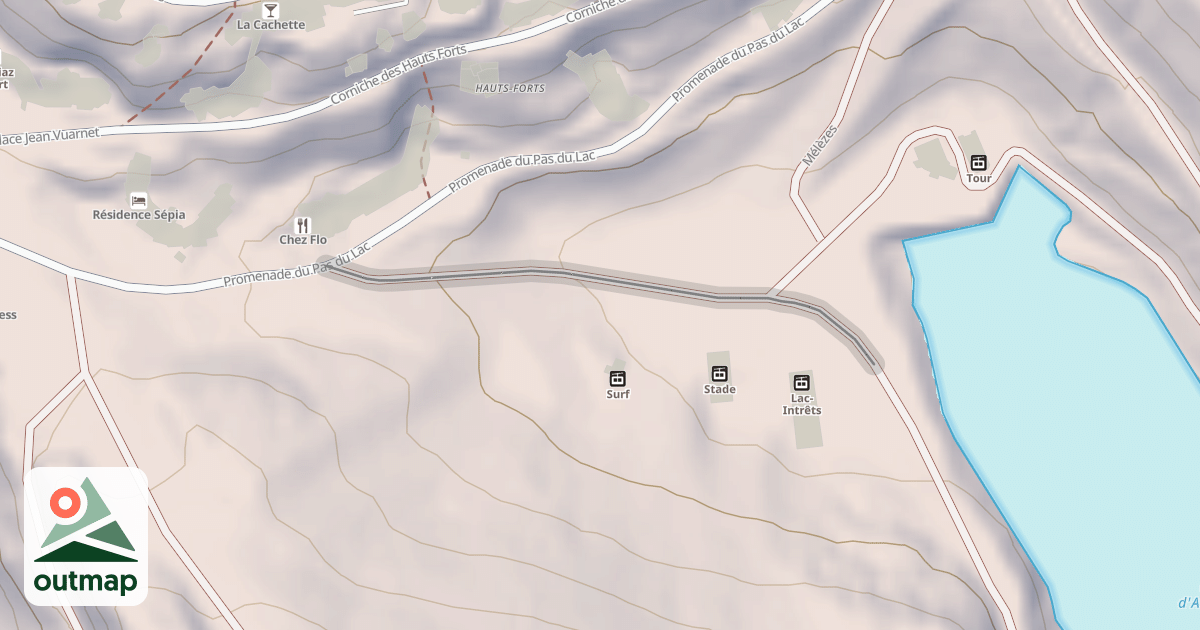 Map of Bleue d'Arare