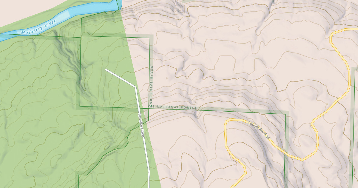 Map preview of USFS Motor Vehicle Use Map Roads {89CCD600-7901-468D-8787-AE361E2A9416}