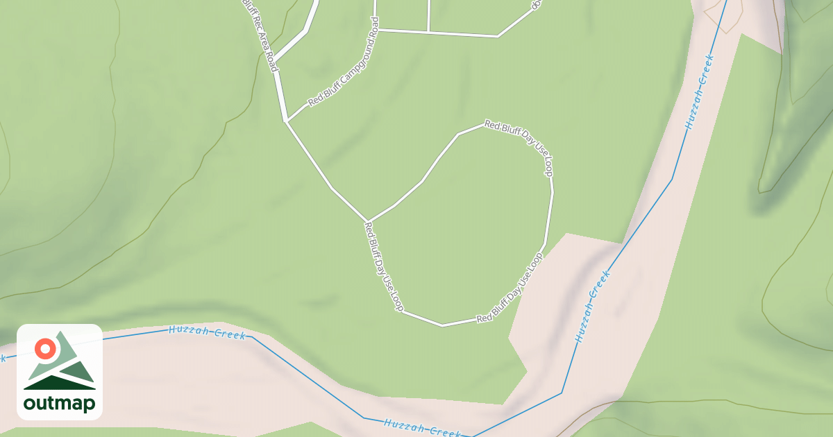 Map of RED BLUFF DAY USE LOOP