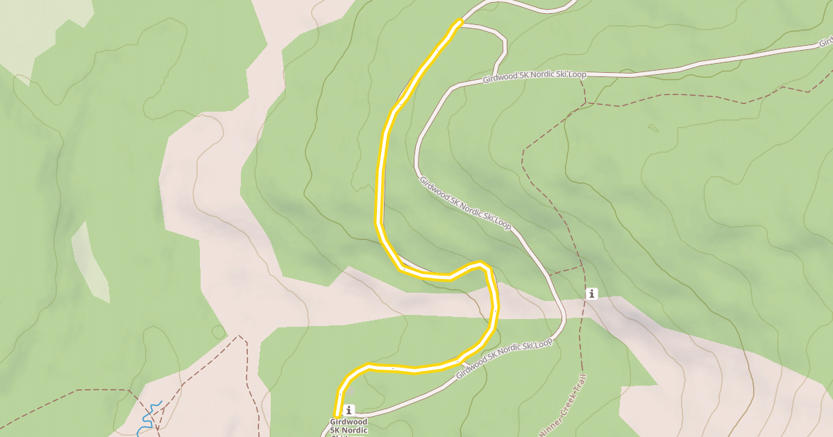 Map preview of Girdwood 5K Nordic Ski Loop
