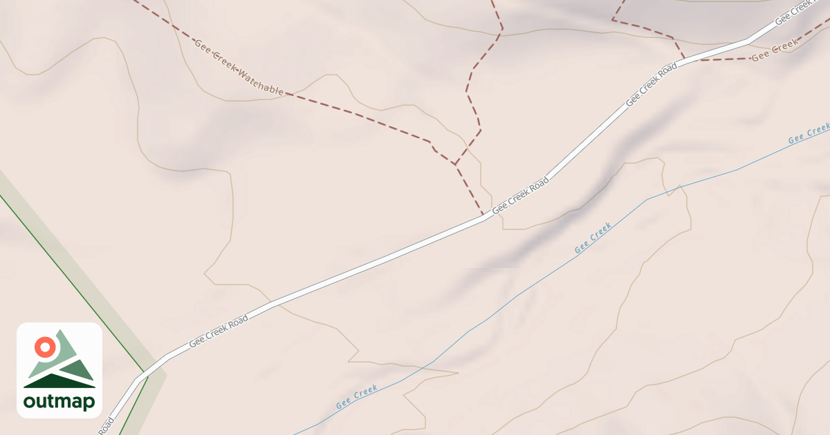 Map of UPPER GEE CREEK