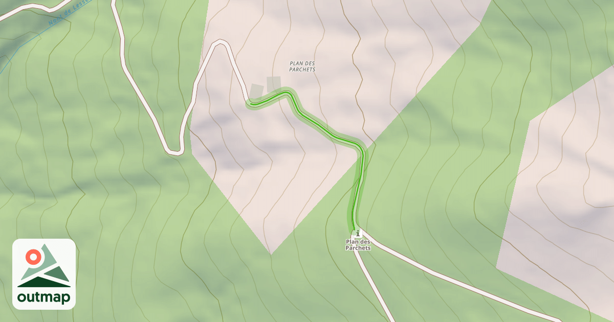 Map of Chemin du Plan des Parchets