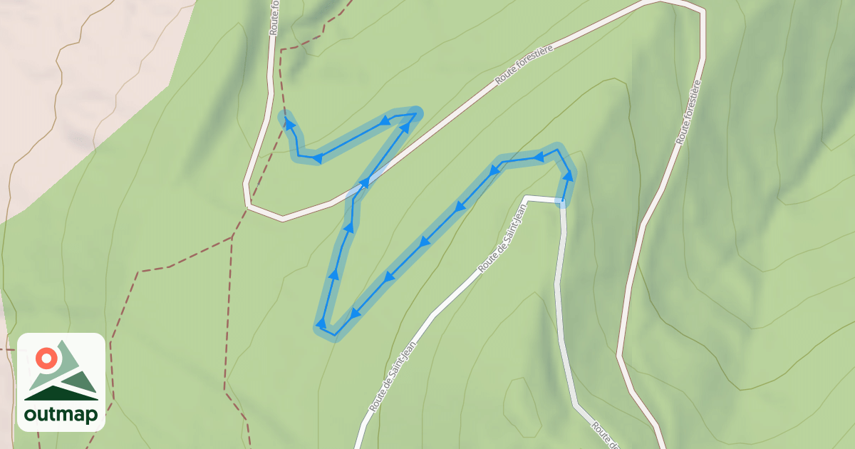 Map of Les Toboggans (partie haute)
