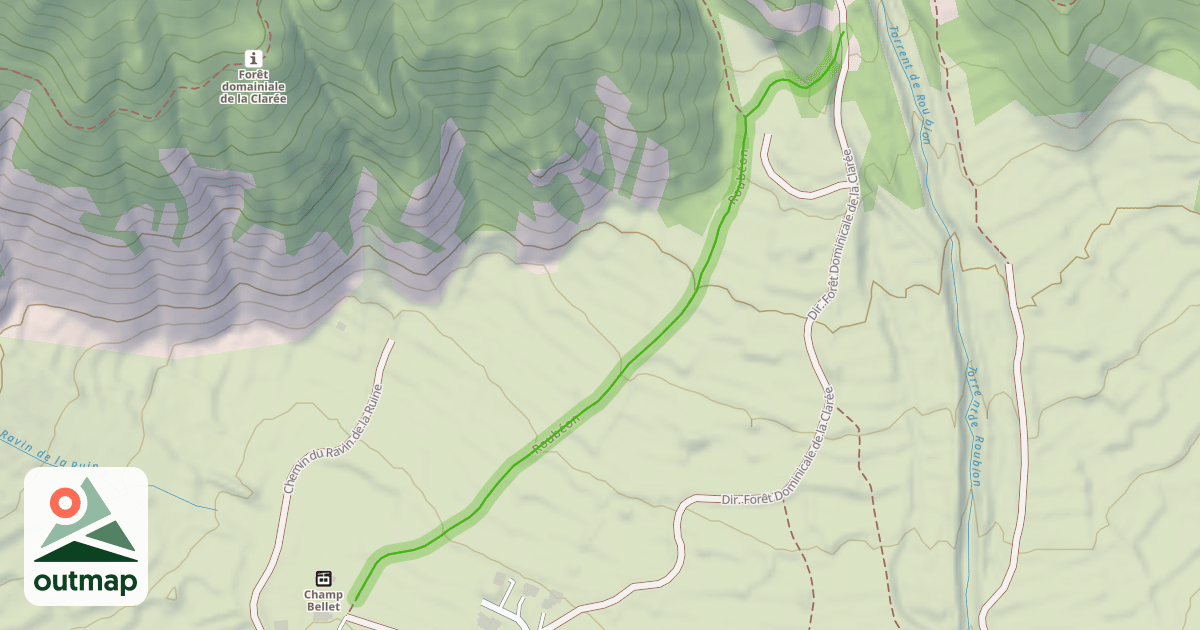 Map of Roubéon