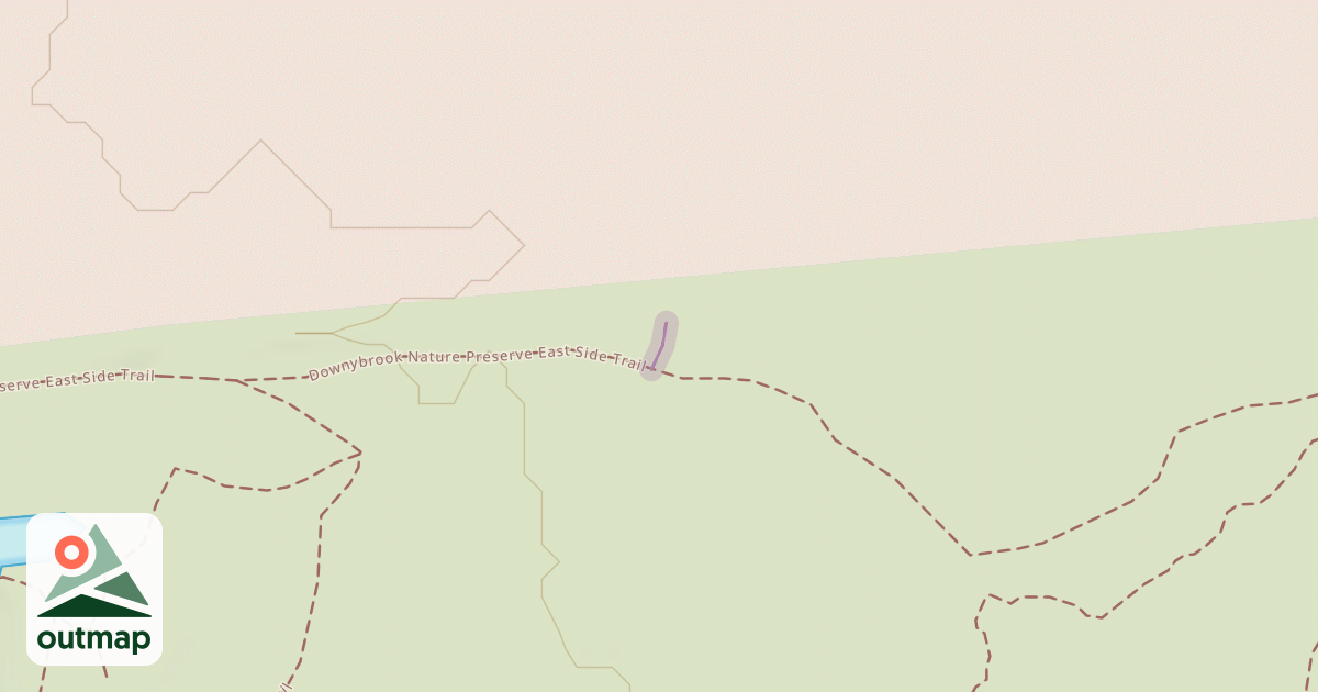 Map of Downybrook Nature Preserve East Side Trail