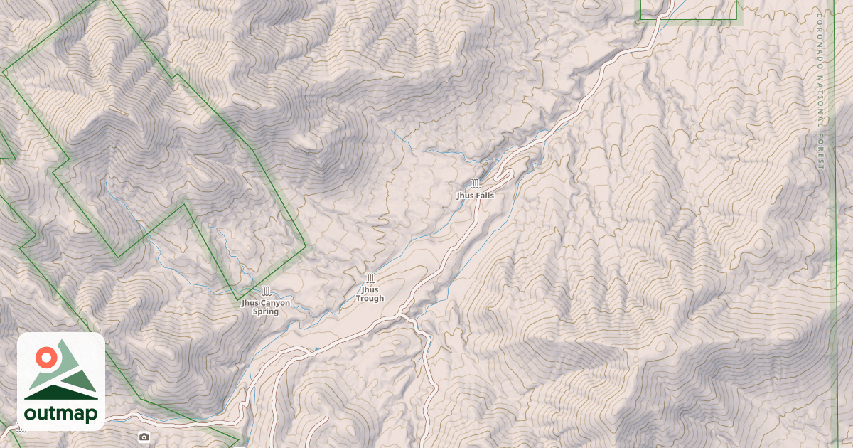 Map of JHUS CANYON