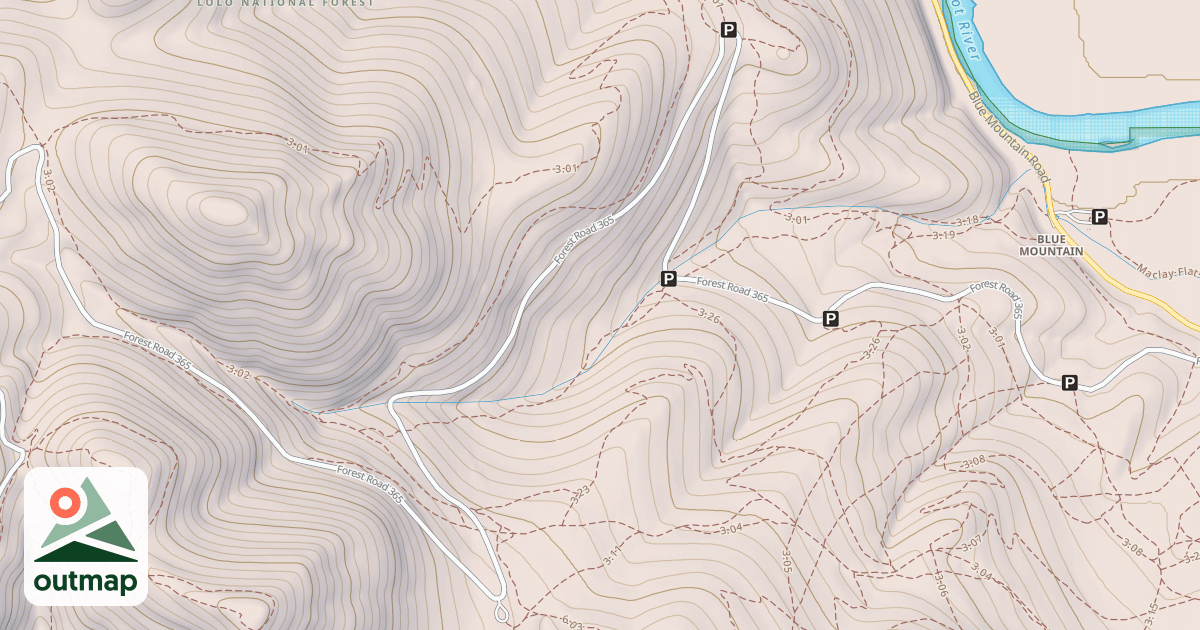 Map of BLUE MOUNTAIN