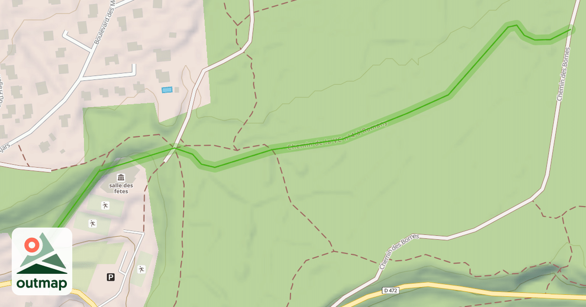 Map of Chemin de la VC n°4 à Romany