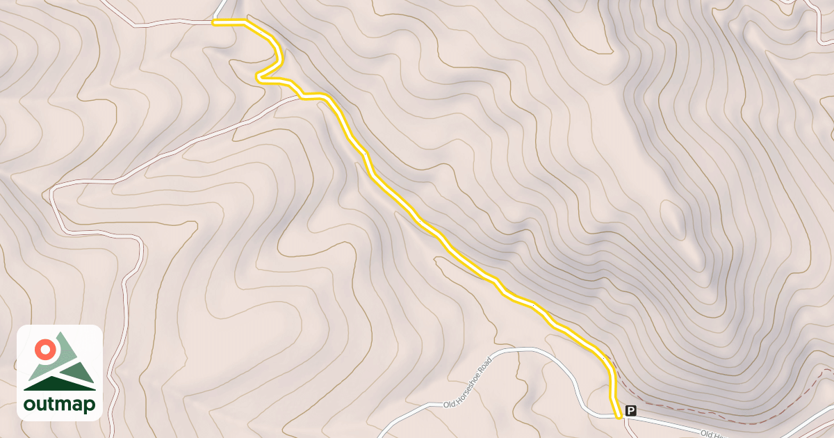 Map of Horseshoe-Pack Saddle Road