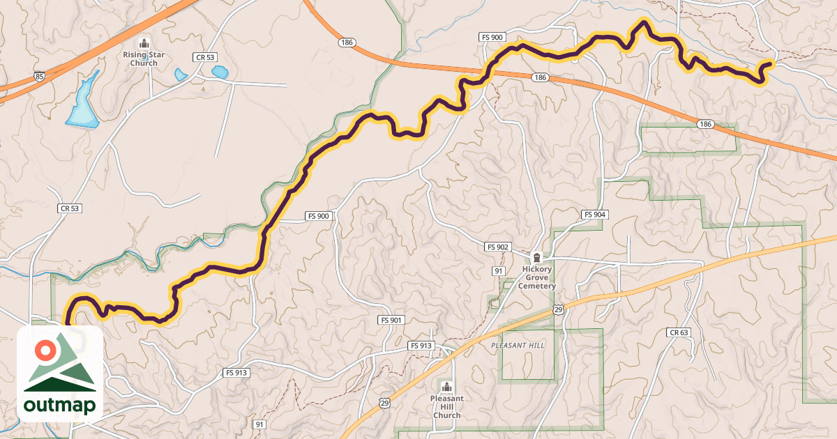 Map of Bartram National Recreational Trail