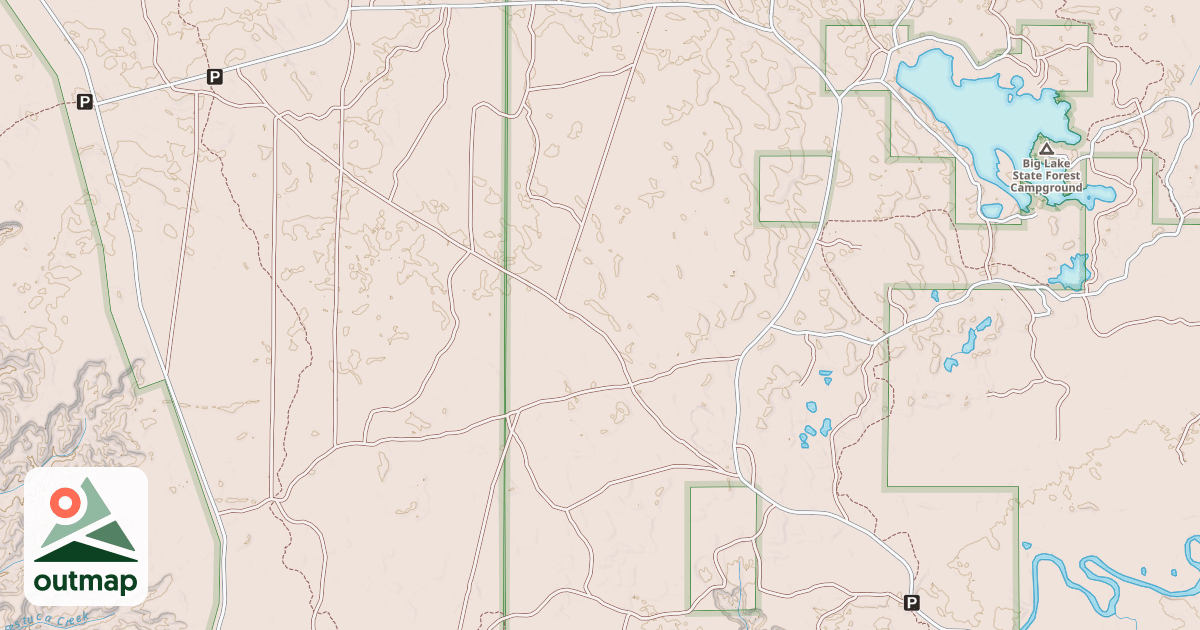 Map of Baraga Plains Trail