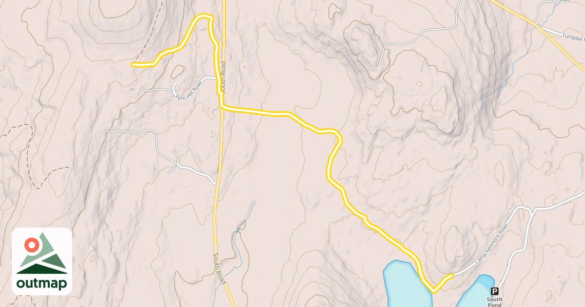 Map of South Pond Loop