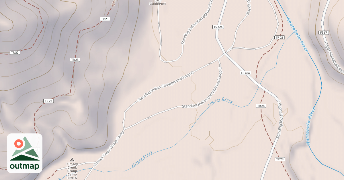 Map of STANDING INDIAN  LOOP C