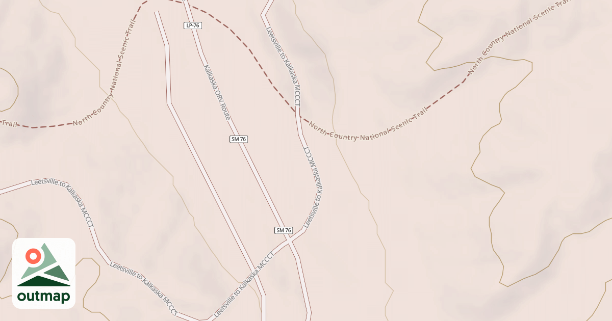 Map of Leetsville To Kalkaska Mccct
