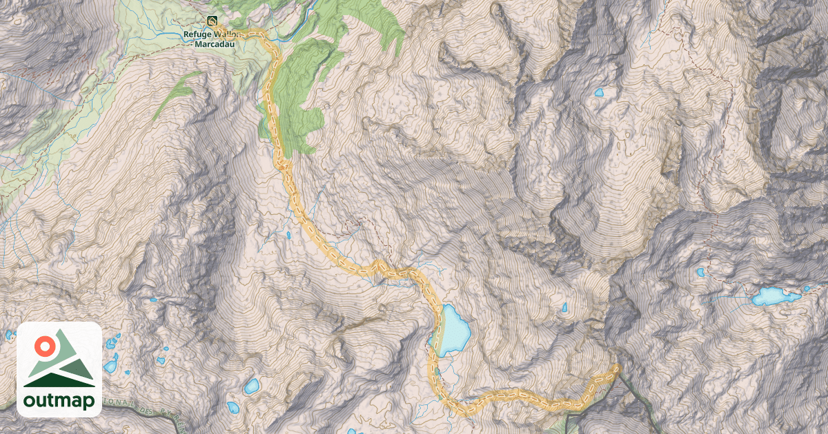 Map of Pic Alphonse Meillon — Refuge Wallon-Marcadau