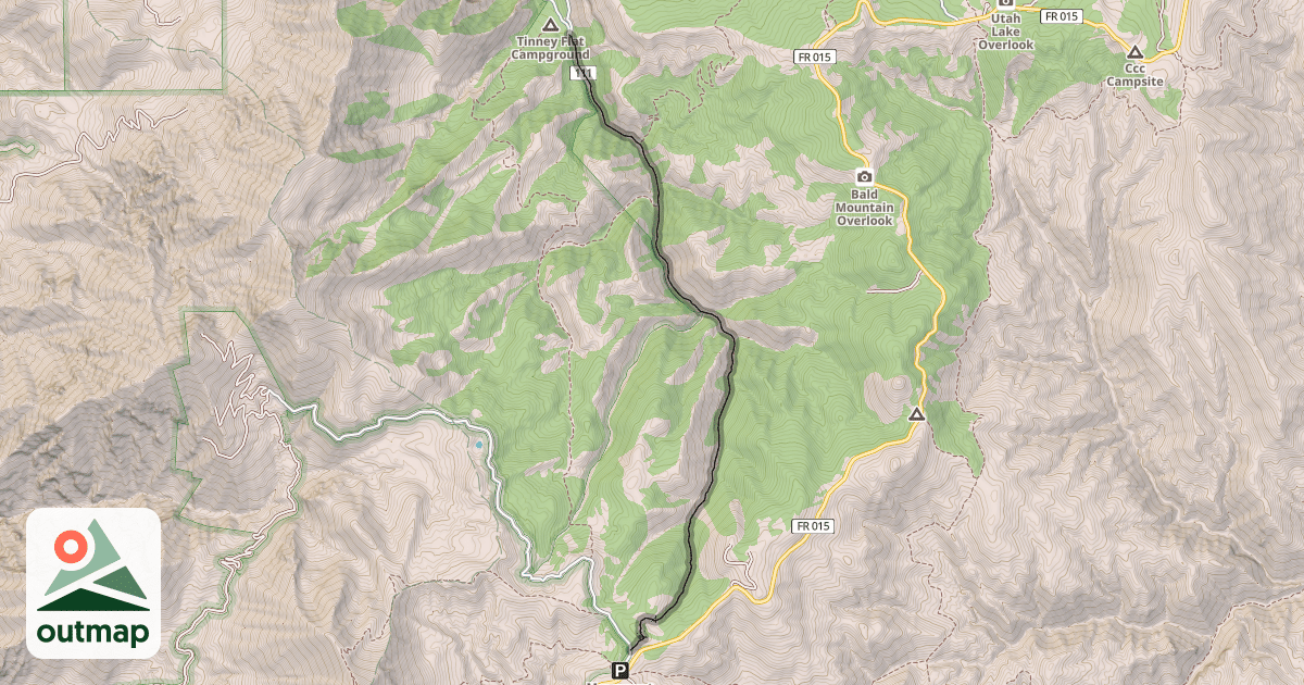 Map of White Pine Hollow Trail