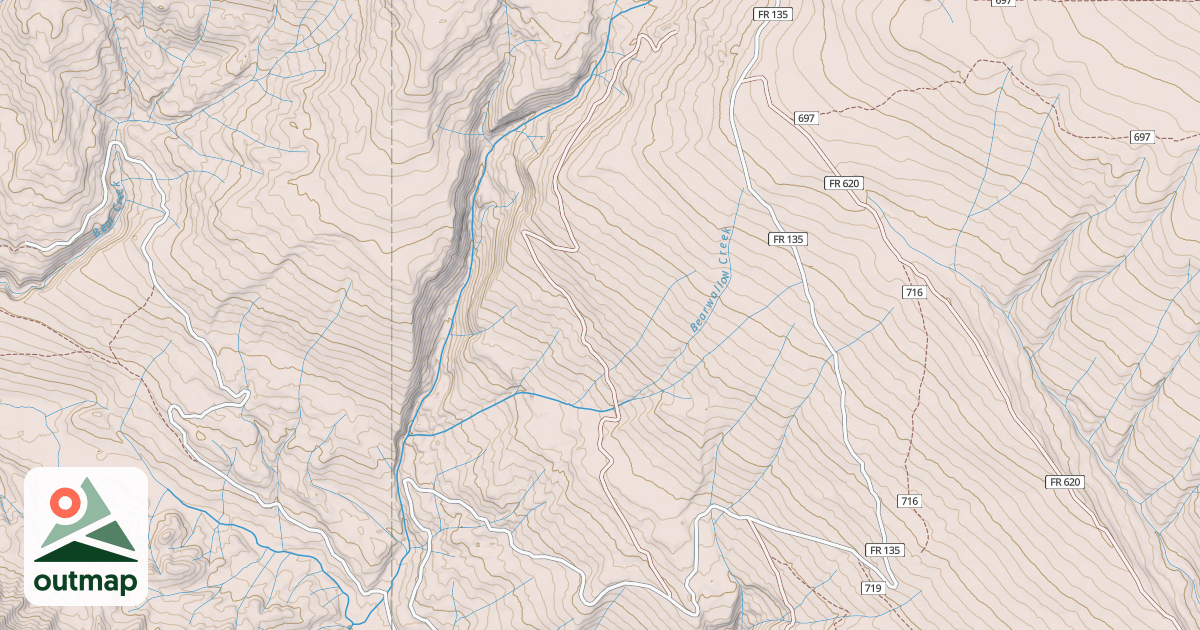 Map of BEAVER SLOPE