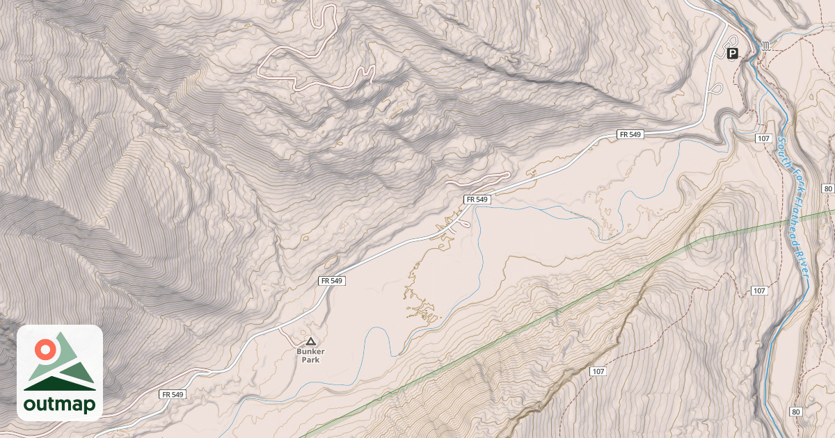 Map of BUNKER CREEK