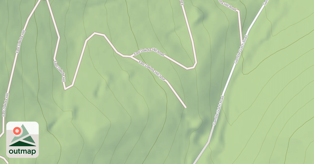 Map of E. DAKOTA HILL SPUR