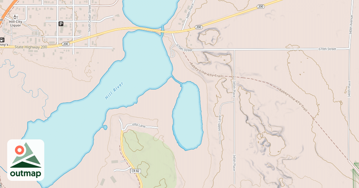 Map of Rabey Line Trail